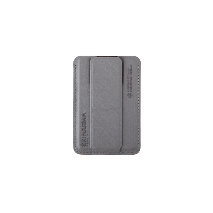 SKINARMA MAG-CHARGE CARD HOLDER WITH GRIP STAND KADO - GREY
