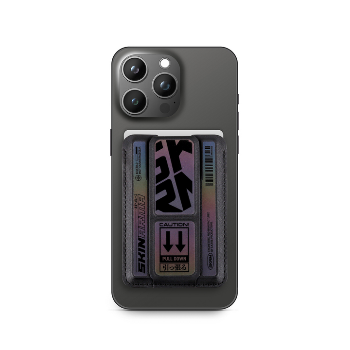 SKINARMA MAG-CHARGE CARD HOLDER WITH GRIP STAND KADO KIRA KOBAI-Holographic