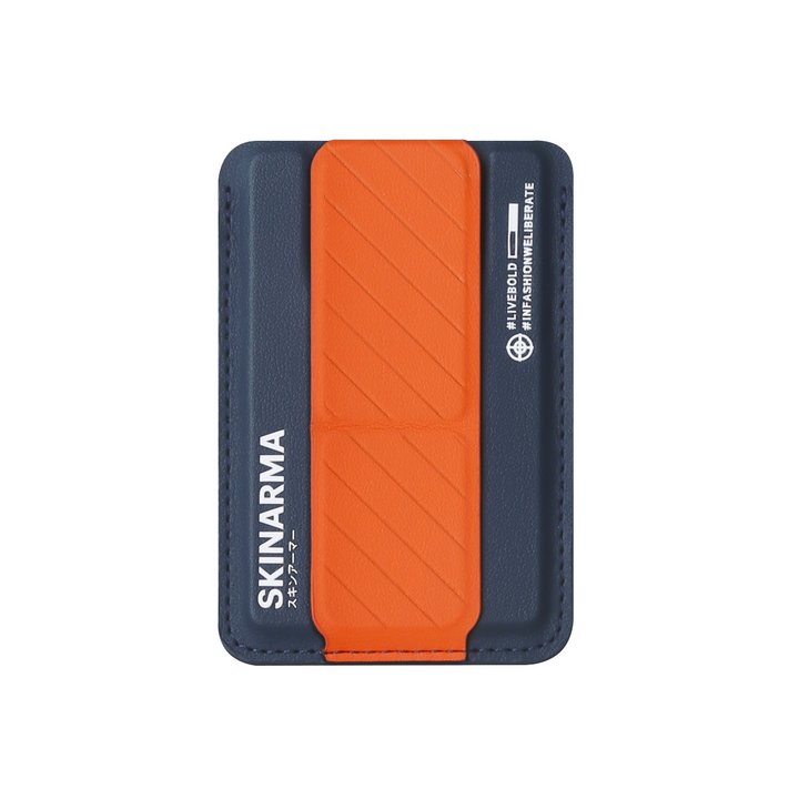 SKINARMA MAG-CHARGE CARD HOLDER WITH GRIP STAND KADO - NAVY
