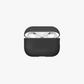 AirPods Pro 3rd Gen case, matte dark charcoal, open with earbuds visible