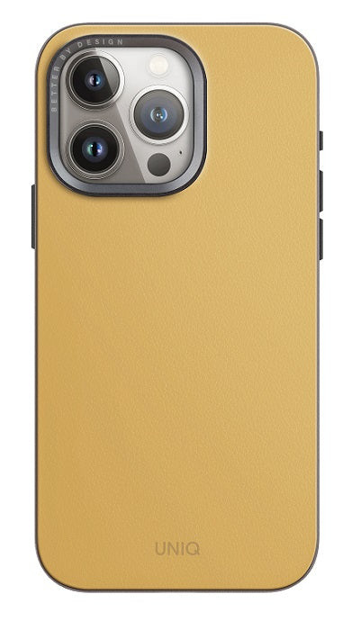 UNIQ HYBRID IPHONE 15 PRO MAX MAGCLICK CHARGING LYDEN DS - CANARY (CANARY YELLOW/FLINT GREY)