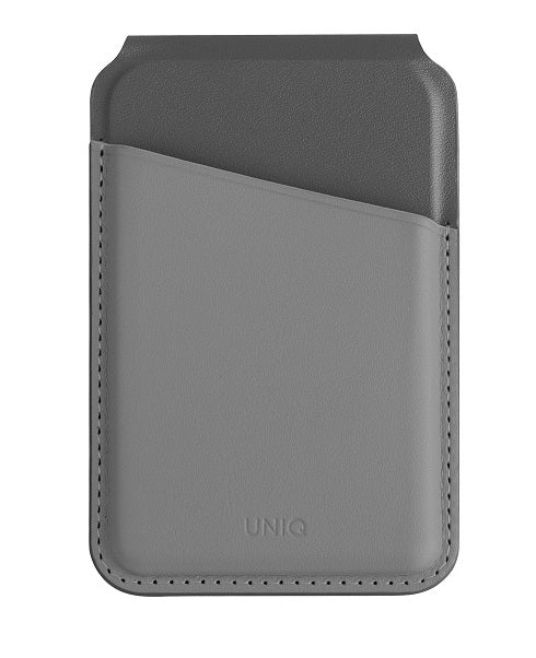 UNIQ LYDEN DS RFID-BLOCKING MAGNETIC CARD HOLDER WITH STAND - CHARCOAL (RHINO GREY/BLACK)