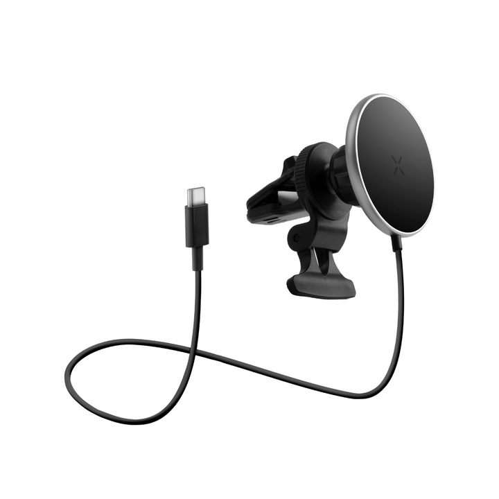ENERGEA MAGDRIVE, MAGSAFE COMPATIBLE ALUMINUM CAR CHARGER (CUP HOLDER/AIRVENT) - GUN-BLK