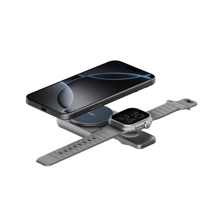 ENERGEA MAGDUO, 2IN1 FOLDABLE QI2 MAGNETIC FAST WIRELESS CHARGER