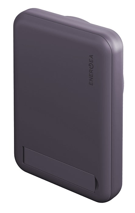 ENERGEA MAGPAC MINI 10000MAH ULTRA SLIM MAGSAFE COMPATIBLE POWER BANK WITH BUILT-IN VIDEO STAND - PURPLE