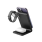 ENERGEA MAGTRIO, 3IN1 FOLDABLE MAGNETIC FAST WIRELESS CHARGER - GUNMETAL