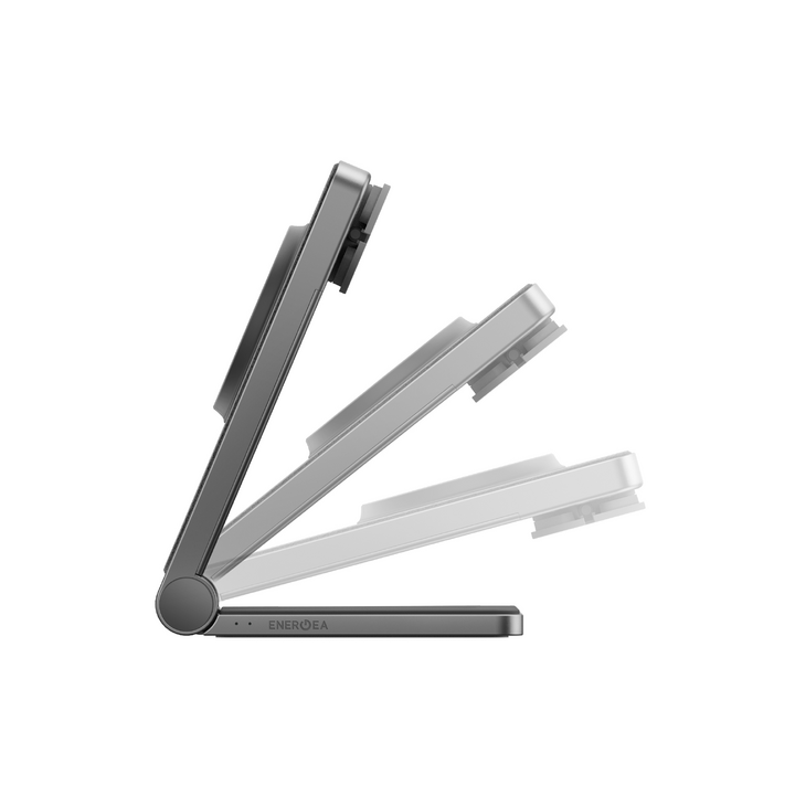 ENERGEA MAGTRIO, 3IN1 FOLDABLE MAGNETIC FAST WIRELESS CHARGER - GUNMETAL