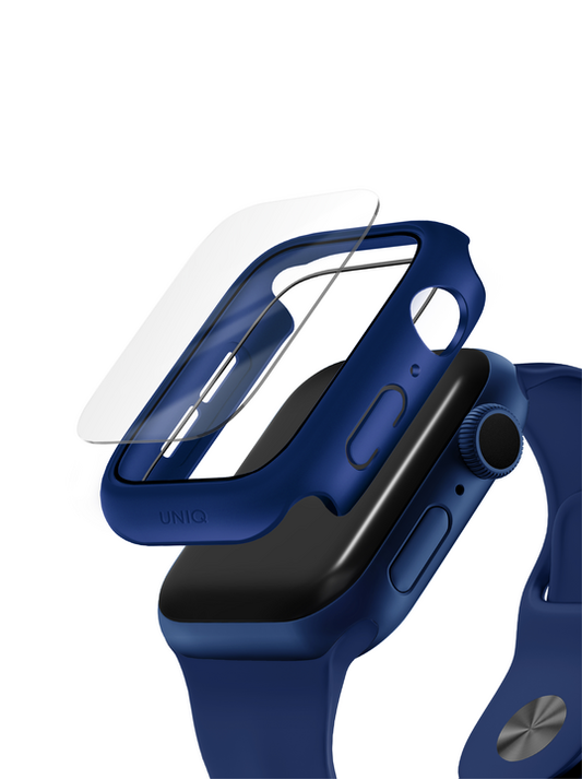 علبة ساعة UNIQ NAUTIC مع حماية شاشة من الزجاج المقوى المقاوم للماء IP68 مقاس 44 مم