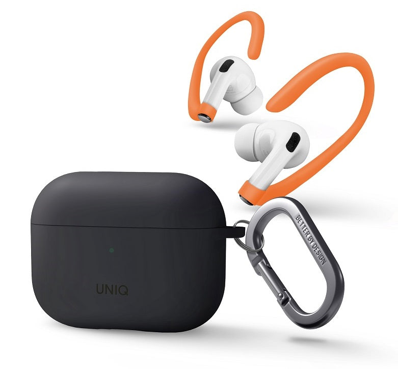 UNIQ NEXO ACTIVE HYBRID SILICONE AIRPODS PRO الجيل الثاني مع خطافات أذن رياضية 