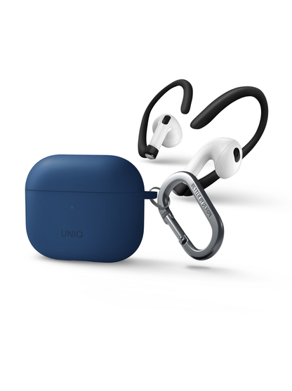 NIQ NEXO ACTIVE HYBRID SILICONE AIRPODS 3RD GEN CASE WITH SPORTS EAR HOOKS