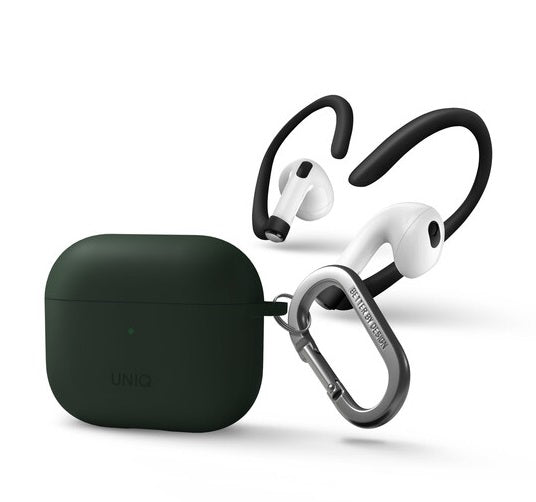 UNIQ NEXO ACTIVE HYBRID SILICONE AIRPODS الجيل الثالث مع خطافات أذن رياضية 