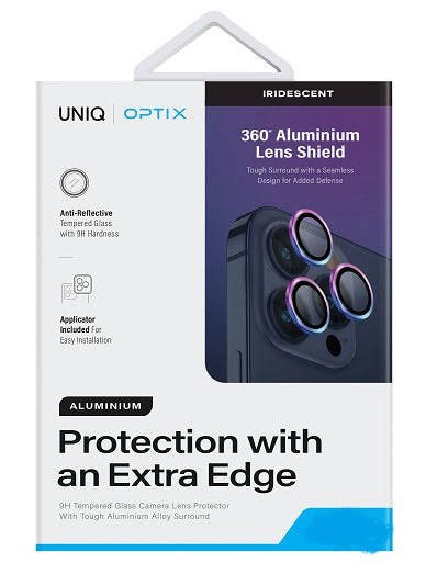 UNIQ OPTIX IPHONE 15 PRO/ 15 PRO MAX CAMERA LENS PROTECTOR IRIDESCENT (IRIDESCENT)