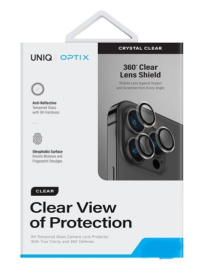 UNIQ OPTIX IPHONE 15 PRO/ 15 PRO MAX CAMERA LENS PROTECTOR - CRYSTAL CLEAR