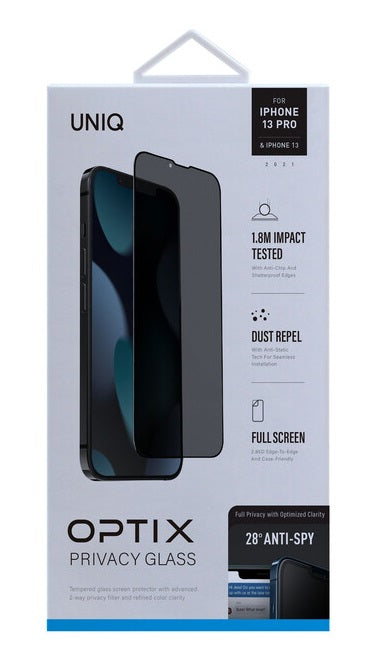 UNIQ OPTIX PRIVACY IPHONE 13/13PRO/14 GLASS SCREEN PROTECTOR