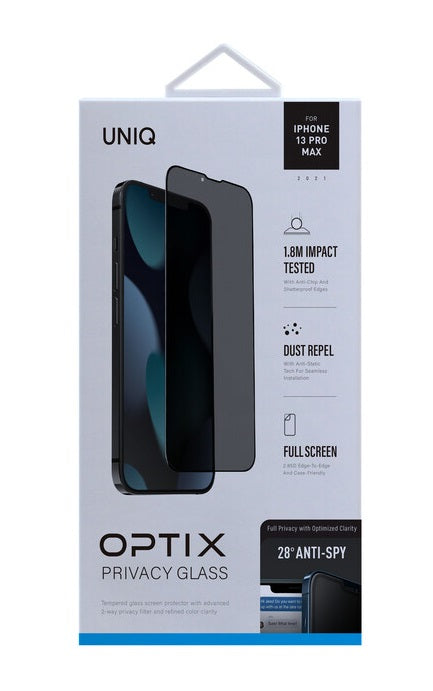 UNIQ OPTIX الخصوصية IPHONE 13PRO MAX / 14PLUS واقي شاشة زجاجي