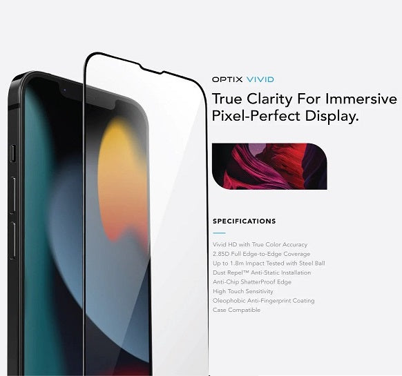 UNIQ OPTIX VIVID CLEAR IPHONE 13/13PRO واقي شاشة زجاجي