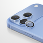 Arctic blue iPhone camera lens protector with three metal-rim rings over lenses