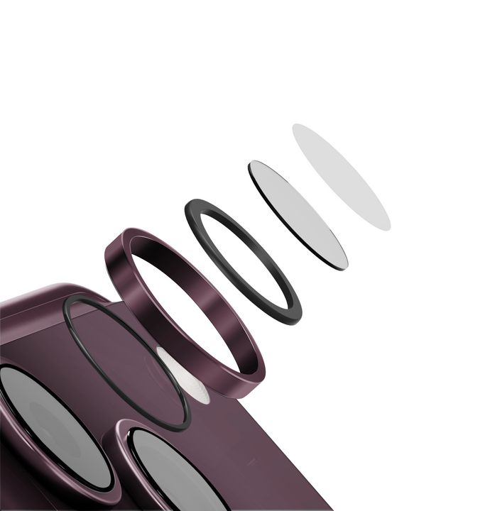UNIQ OPTIX ALUGUARD (DX2) IPHONE 18 PRO/18 PRO MAX (2026) 6.3/6.9 CAMERA LENS PROTECTOR-Artic-Burgundy
