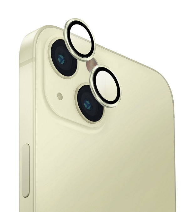 UNIQ OPTIX IPHONE 15 / 15 PLUS CAMERA LENS PROTECTOR - PALE YELLOW (YELLOW)