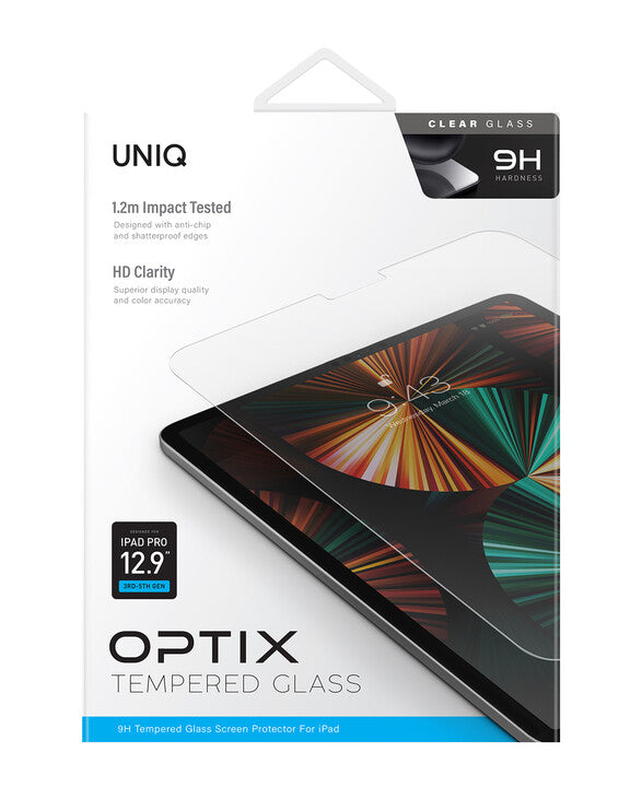 UNIQ OPTIX CLEAR IPAD PRO 12.9 (3-6TH GEN) واقي شاشة زجاجي شفاف