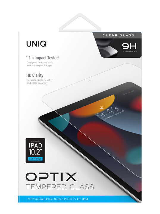 UNIQ OPTIX CLEAR IPAD 10.2 (7-9TH GEN) GLASS SCREEN PROTECTOR CLEAR