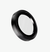 Circular graphite-chrome camera lens protector ring with raised protective edge