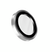 Silver-chrome camera lens protector ring with black glass center