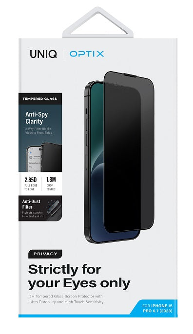 UNIQ OPTIX PRIVACY IPHONE 15 PRO MAX واقي شاشة زجاجي