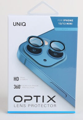 UNIQ OPTIX IPHONE 13 / 13 MINI واقي عدسة الكاميرا - قزوين (أزرق)