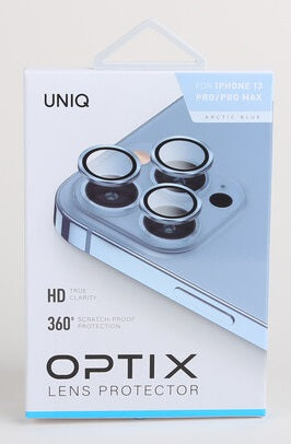 UNIQ OPTIX IPHONE 13 PRO / 13 PRO MAX واقي عدسة الكاميرا - أزرق قطبي (أزرق قطبي)