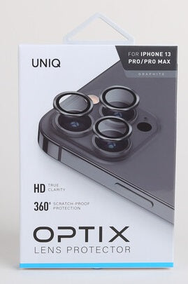 UNIQ OPTIX IPHONE 13 PRO / 13 PRO MAX CAMERA LENS PROTECTOR - GRAPHITE (GRAPHITE)