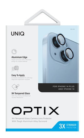 UNIQ OPTIX IPHONE 14 / 14 PLUS (2022) CAMERA LENS PROTECTOR - SKY (BLUE)