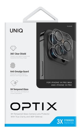 UNIQ OPTIX IPHONE 14 PRO / 14 PRO MAX (2022) CAMERA LENS PROTECTOR - GLOSSY CLEAR (CLEAR)