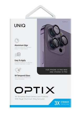 UNIQ OPTIX IPHONE 14 PRO / 14 PRO MAX (2022) CAMERA LENS PROTECTOR - FIG (PURPLE)