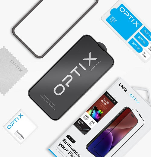 UNIQ OPTIX VIVID CLEAR IPHONE 15 PRO MAX واقي شاشة زجاجي