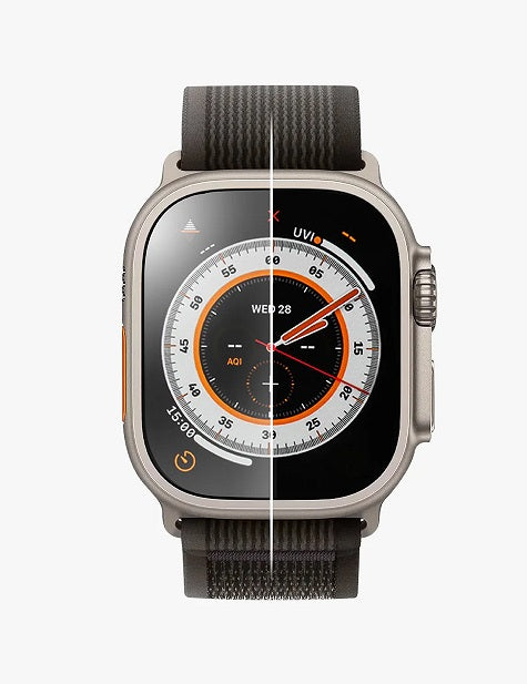 UNIQ OPTIX DUO PRO WATCH ULTRA ANTI-REFLECTIVE GLASS PROTECTOR & STAINLESS STEEL BEZEL