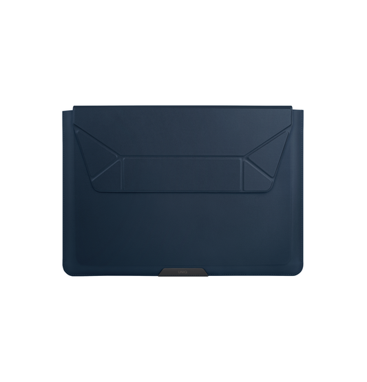 UNIQ OSLO LAPTOP SLEEVE WITH FOLDABLE STAND (UP TO 14”)  - NAVY BLUE