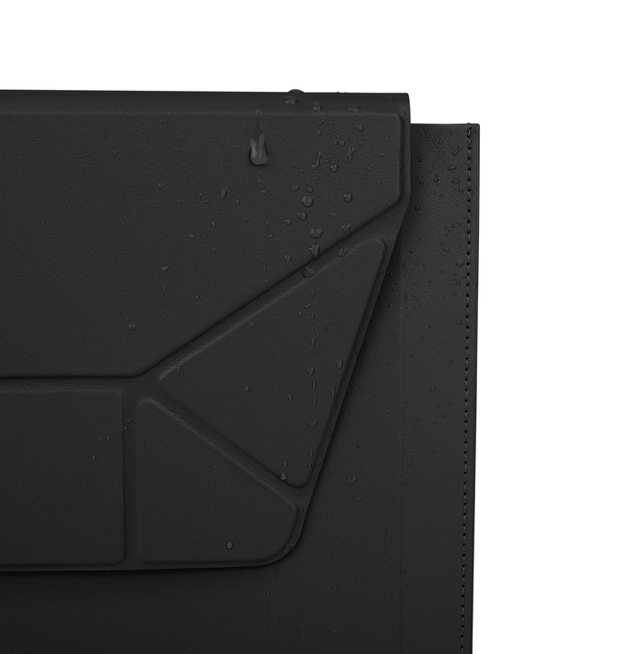 UNIQ OSLO LAPTOP SLEEVE WITH FOLDABLE STAND (UP TO 14”)  - JET BLACK