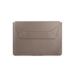 UNIQ OSLO LAPTOP SLEEVE WITH FOLDABLE STAND (UP TO 14”) - STONE (GREY)