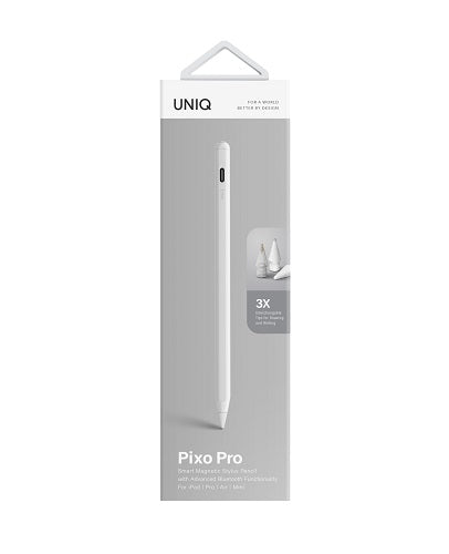 قلم UNIQ PIXO PRO MAGNETIC مع شحن لاسلكي لجهاز iPad - حمامة (أبيض) 