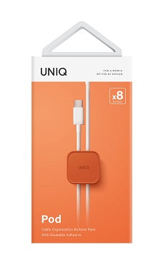 UNIQ POD ADHESIVE CABLE ORGANIZERS 8-IN-1 PACK