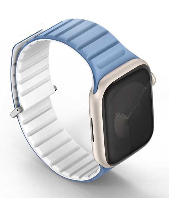 UNIQ REVIX EVO REVERSIBLE MAGNETIC APPLE WATCH STRAP 41/40/38MM - POWDER BLUE (POWDER BLUE/WHITE)