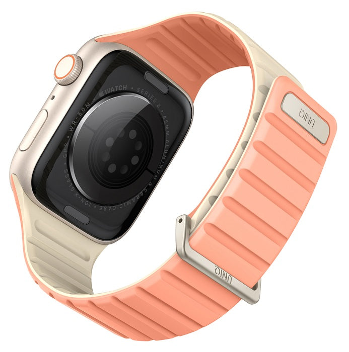 UNIQ REVIX EVO REVERSIBLE MAGNETIC APPLE WATCH STRAP 41/40/38MM - CREPE (CREPE PINK/IVORY)