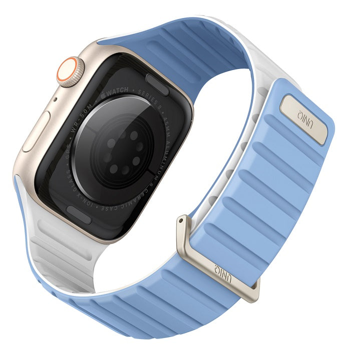 UNIQ REVIX EVO REVERSIBLE MAGNETIC APPLE WATCH STRAP 41/40/38MM - POWDER BLUE (POWDER BLUE/WHITE)