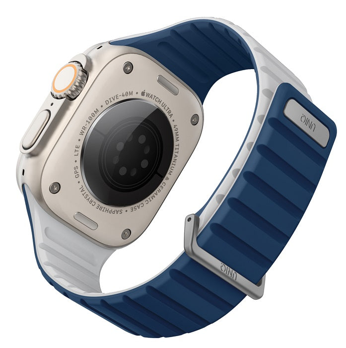 UNIQ REVIX EVO REVERSIBLE MAGNETIC APPLE WATCH STRAP 49/45/44/42MM - ROYAL BLUE (ROYAL BLUE/ CHALK)