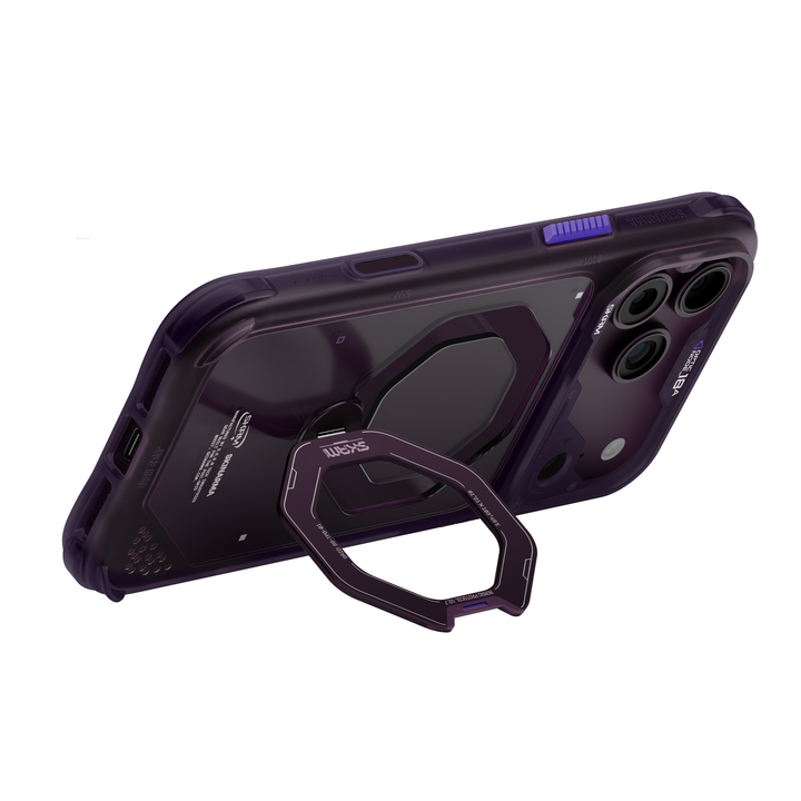 SKINARMA IPHONE 18 PRO 6.3"" (2026) SATURN (ROTATING KICK-STAND) - Burgundy