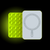 SKINARMA magnetic suction mount STAX in nite-glow green with gray backing