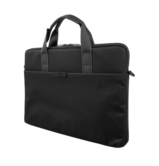 UNIQ STOCKHOLM PROTECTIVE NYLON MESSENGER BAG (UP TO 16”)  - MIDNIGHT BLACK (MIDNIGHT BLACK)