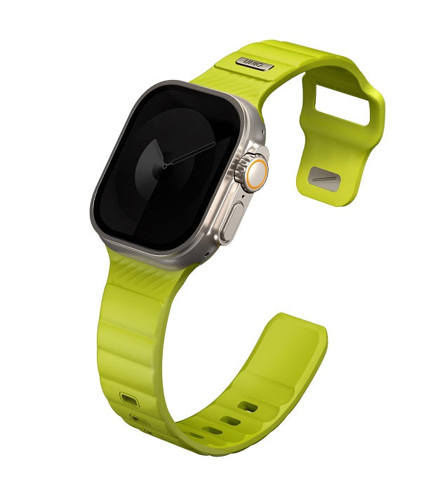 UNIQ STRIDE FKM RUBBER APPLE WATCH STRAP 49/45/44/42MM - LIME GREEN (LIME GREEN)