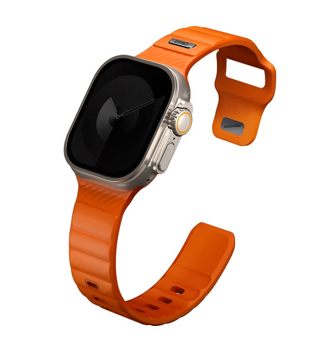 UNIQ STRIDE FKM RUBBER APPLE WATCH STRAP 49/45/44/42MM - VOLT ORANGE (VOLT ORANGE)